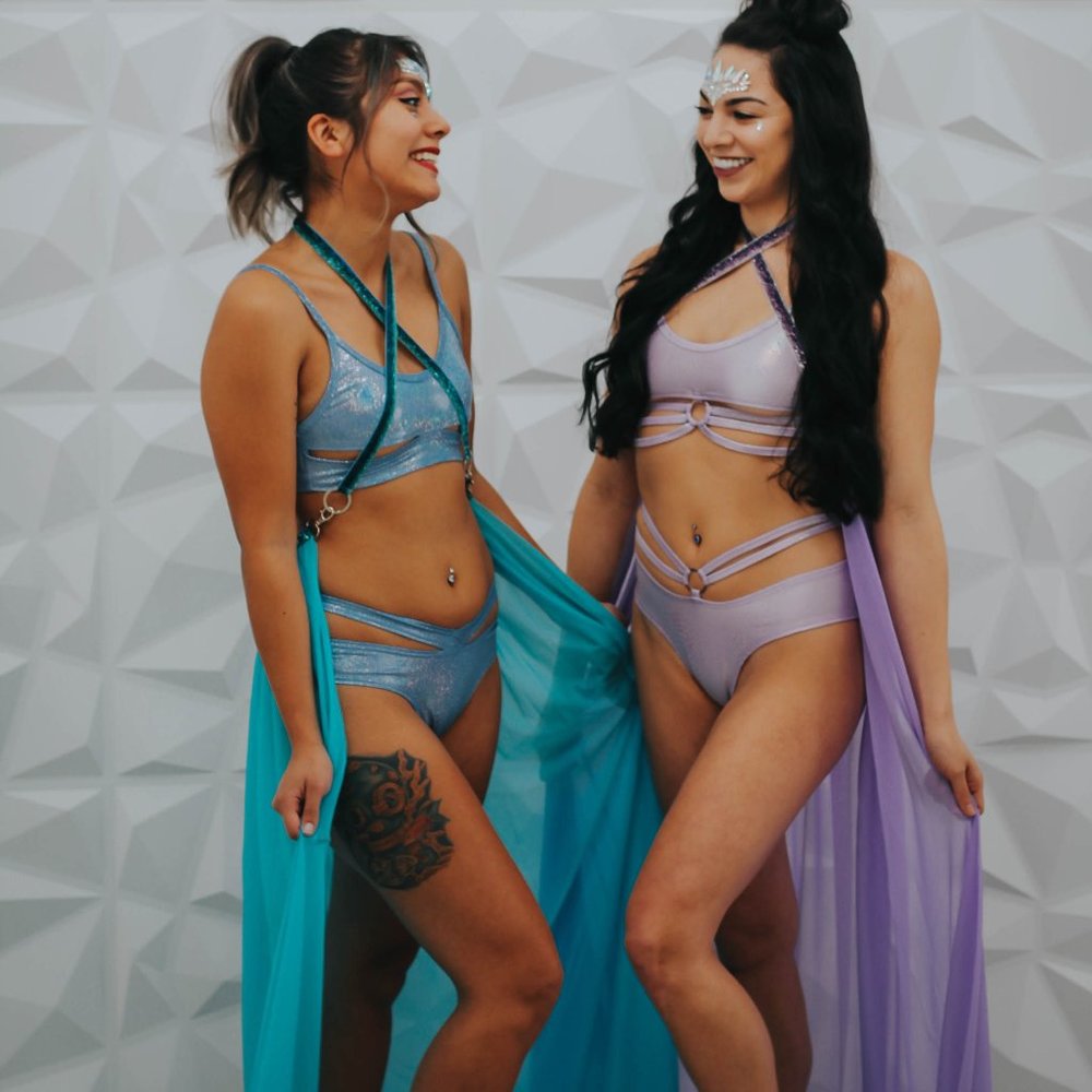 Periwinkle Blue Rave top - Picture 2 of 7